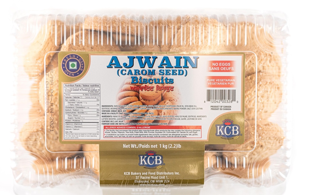 KCB BISCUITS 1KG NO EGG AJWAIN (CAROM SEED)
