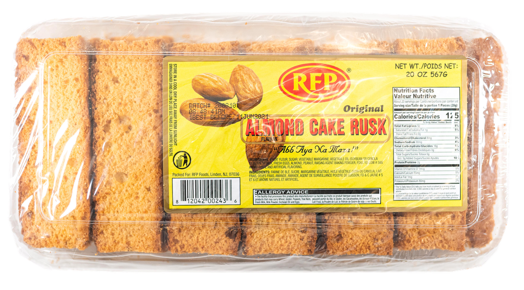 RFP ORIGINAL ALMOND CAKE RUSK 453 GM