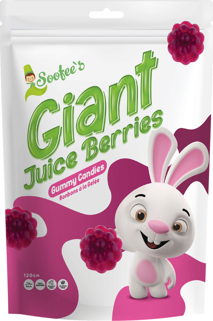SOOFEE'S GUMMIES GIANT JUICE BERRIES 120GMS