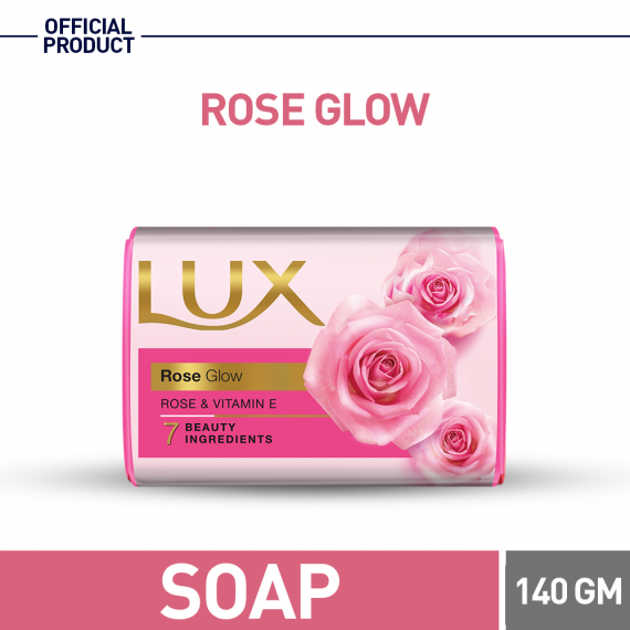 HNB SOAP LUX ROSE GLOW (PINK) 133GM