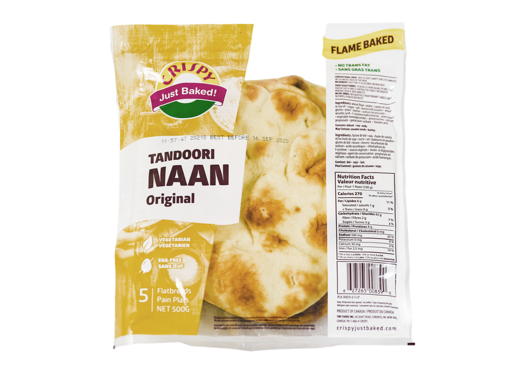 CRISPY NAAN PLAIN TANDOORI 500G