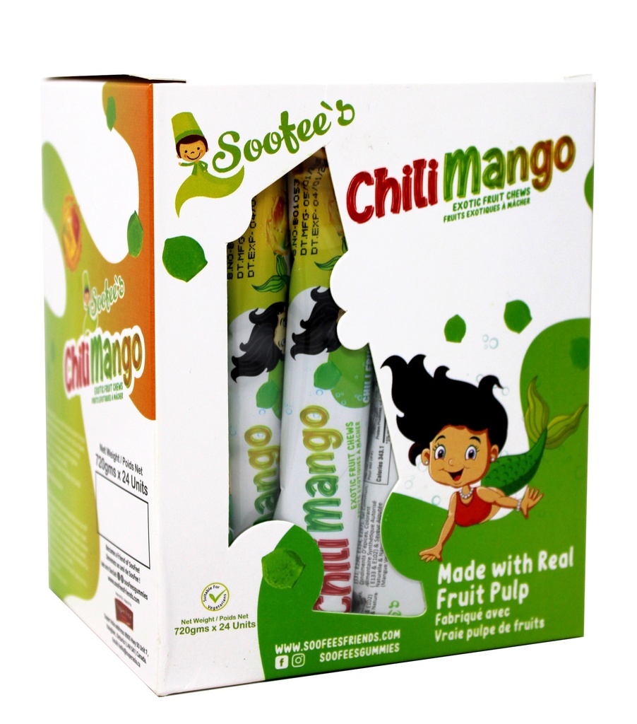 SOOFEE'S FRUIT GUMMIES CHILLI RAW MANGO 720GM
