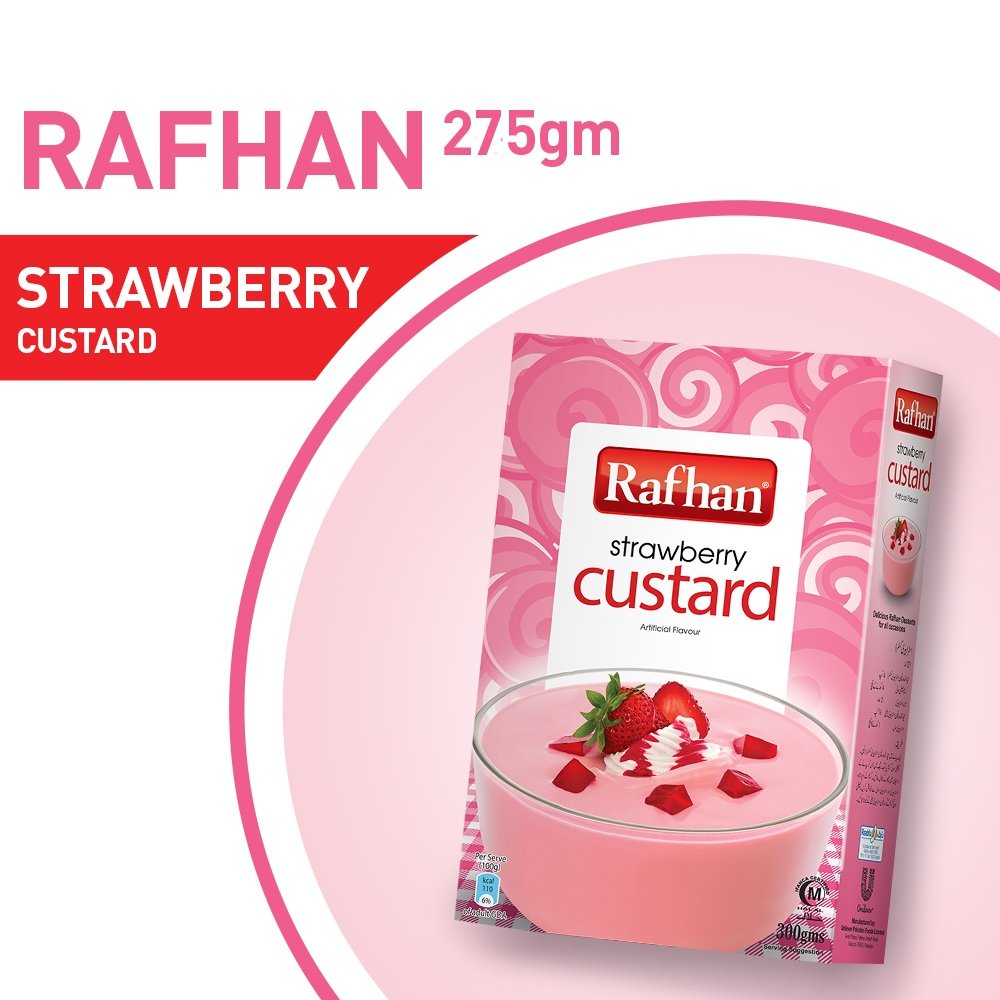 RAFHAN CUSTARD STRAWBERRY 275GMS