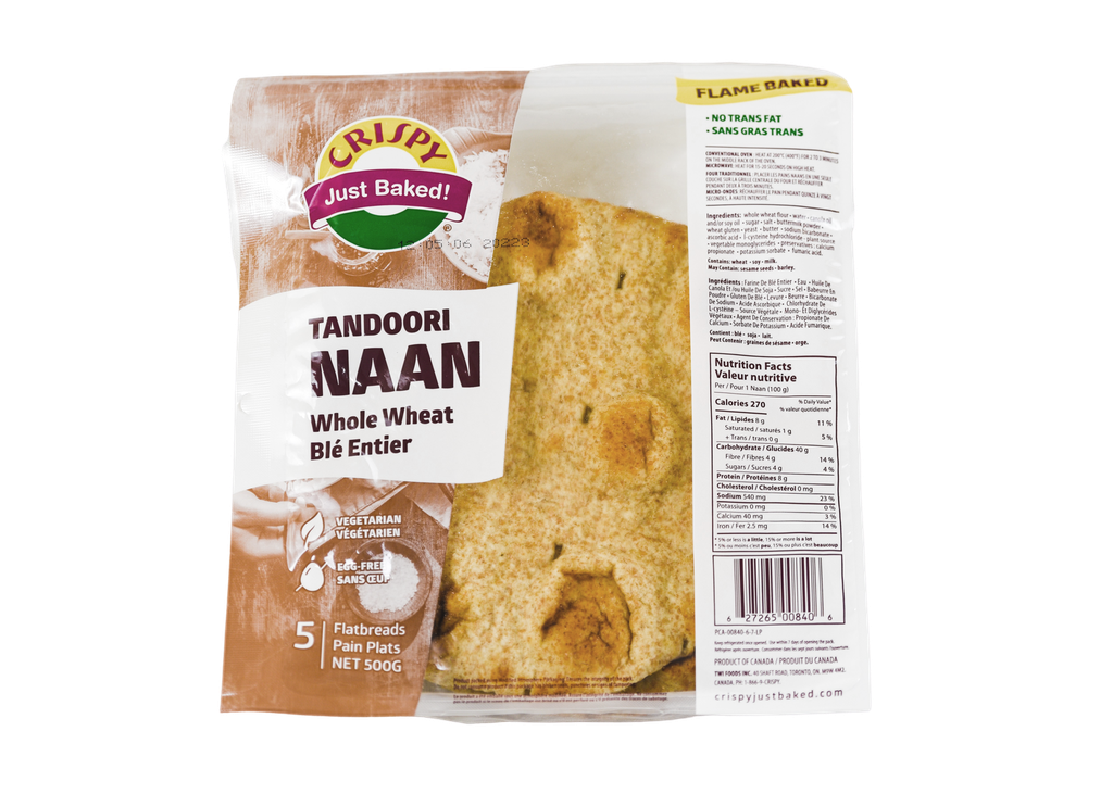 CRISPY NAAN WHOLE WHEAT TANDOORI 500G