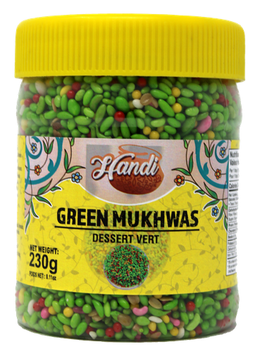 [IN-MUKHWAS-GREEN] HANDI JAR MUKHWAS GREEN 230GMS