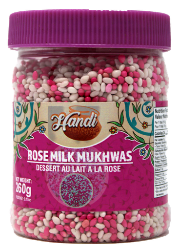 [IN-MUKHWAS-ROSEMILK] HANDI JAR MUKHWAS ROSE MILK 260GMS