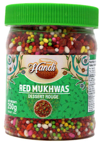 [IN-MUKHWAS-RED] HANDI JAR MUKHWAS RED 250GMS