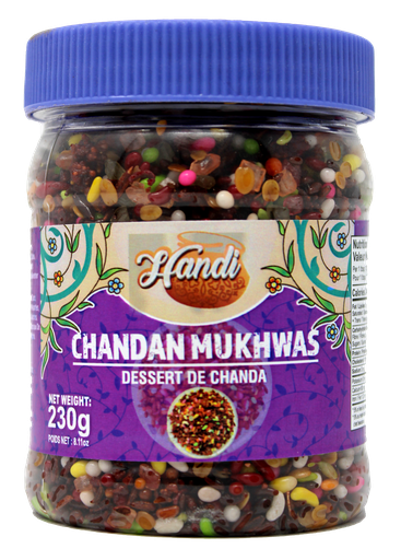 [IN-MUKHWAS-CHANDAN] HANDI JAR MUKHWAS CHANDAN 230GMS