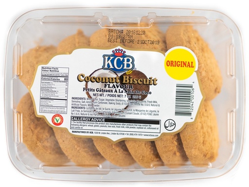 [K-KHT-COC] KCB BISCUITS 170GM COCONUT