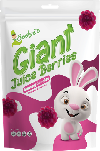 [SF-GUM-BER] SOOFEE'S GUMMIES GIANT JUICE BERRIES 120GMS
