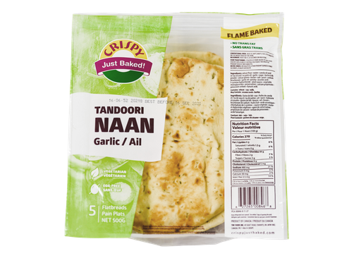 [CRP-NAAN-GRL500] CRISPY NAAN GARLIC TANDOORI 500G