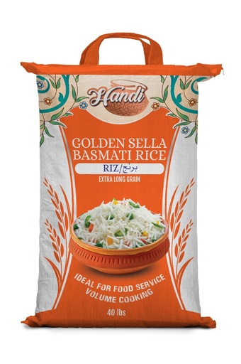 [RCE-SHND-GS40] RICE HANDI GOLDEN SELLA BASMATI 40 LB