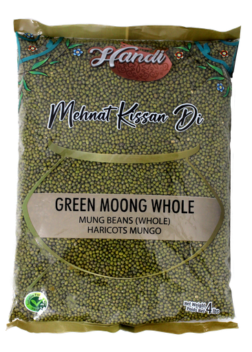[LNT-MOONG-GREEN-4LB] HANDI LENTILS MOONG WHOLE GREEN 4LB