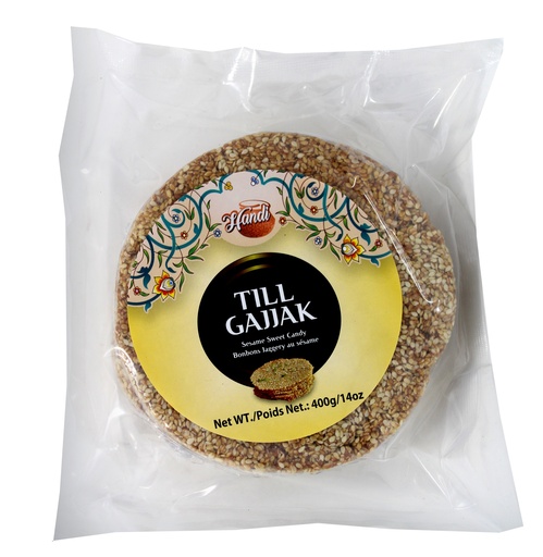 [HD-GAJ-TIL-400GMS] HANDI SN TILL GAJJAK 400GMS ROUND