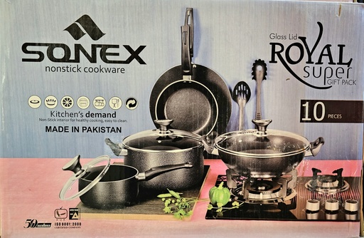 [SONEX-ROYAL-GIFT] SONEX GLASS LID ROYAL SUPER GIFT PACK  - 10 PCS