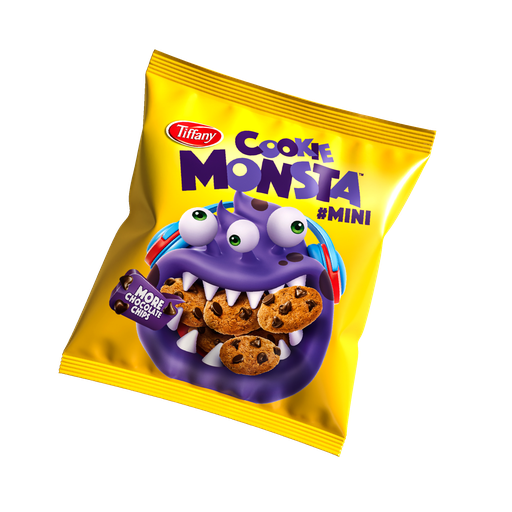 [TIF-COOKMON-CHOC] TIFFANY CHOCOCHIP COOKIE MONSTA MINI CHOCOLATE 32GM