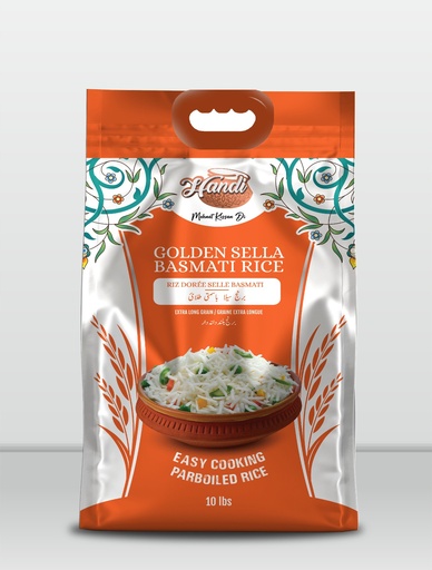 [RCE-SHND-GS10-4] HANDI GOLDEN SELLA BASMATI RICE 10LB