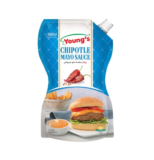 [YNG-CH-MAYO] YOUNG'S MAYO 500ML CHIPOTLE SAUCE (Box 24)