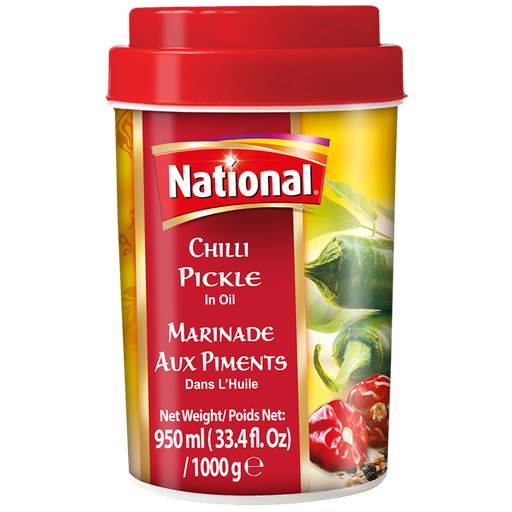 [NF-PKLL-CH] NATIONAL PICKLE CHILLI 1000GM