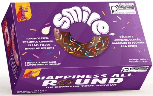 [ENG-DON-CHOC-12] EBM DONUT CAKE SMILE CHOCOLATE