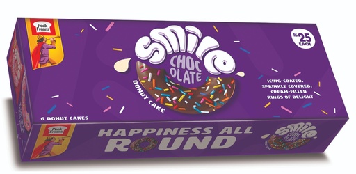 [ENG-DON-CHOC-12] EBM DONUT CAKE SMILE CHOCOLATE