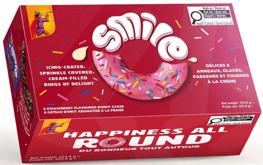 [ENG-DON-STRAW-12] EBM DONUT CAKE SMILE STRAWBERRY