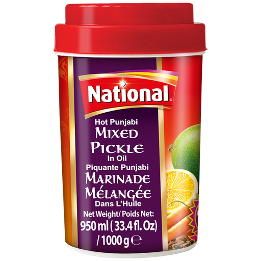 [NF-PKLL-HPMIX] NATIONAL PICKLE LRG HOT PUNJABI MIXED 1KG