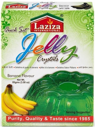 [LZJEL-BAN] LAZIZA CRYSTAL JELLY BANANA 85GM