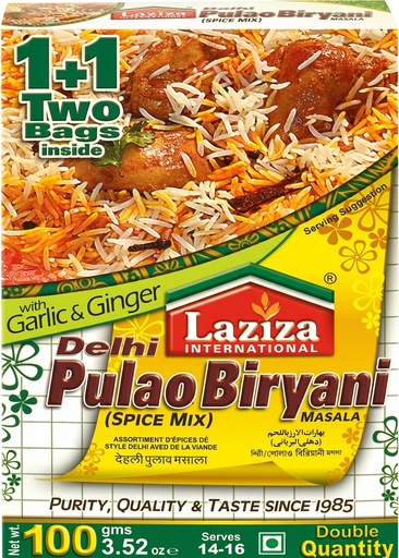 [LZMS-PBIR] LAZIZA RM DELHI PULAO BIRYANI MASALA 100GM