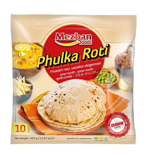 [DN-PHUL-10PCS] FZ MEZBAN ROTI PHULKA 10PCS 450GM