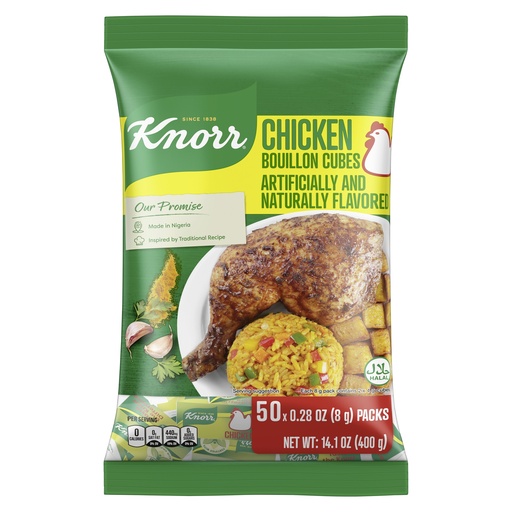 [KN-BU-CHK] KNORR CUBES BOUILLON CHICKEN NIGERIAN 50X8GM