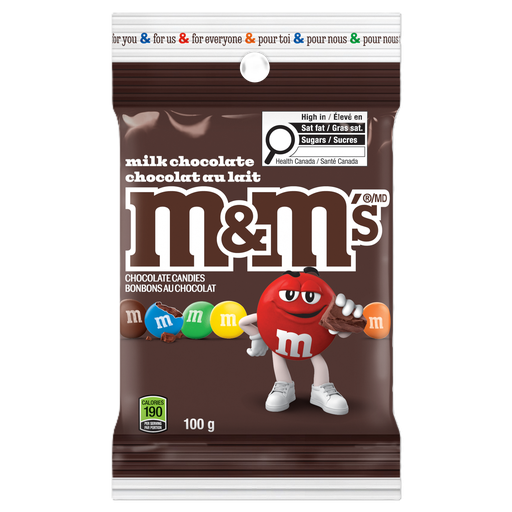 [MARS-MNM-CHOC] MARS M&M MILK CHOCOLATE PEG 100G