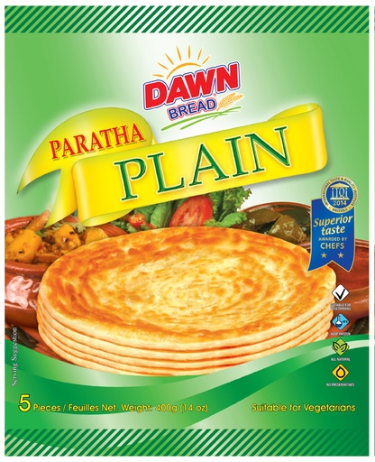 [DN-PAR-5PCS] DAWN PLAIN PARATHA  5 Pcs 400GM