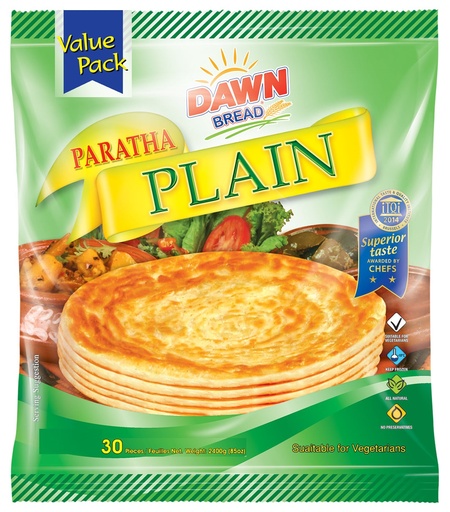 [DN-PAR-30PCS] FZ DAWN PLAIN PARATHA **BULK** 30 PCS 2400 GM
