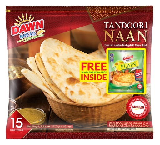 [DN-NAN-15PC] FZ DAWN TANDOORI NAAN 15PCS 1275 GM