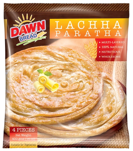 [DN-PAR-LAC] FZ DAWN WHOLE WHEAT LACHA PARATHA 4PCS 400GM