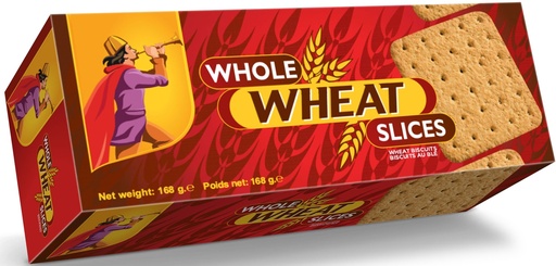 [ENG-WWHET] EBM FP WHOLE WHEAT SLICES BISCUIT 168 GM