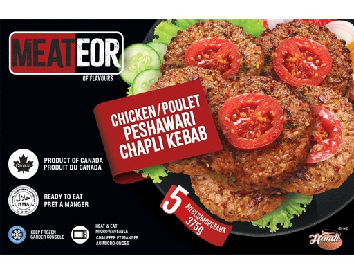 [HDF-CHK-CHPLI] MEATEOR CHAPLI KEBAB 375 GM "PESHAWARI" CHICKEN