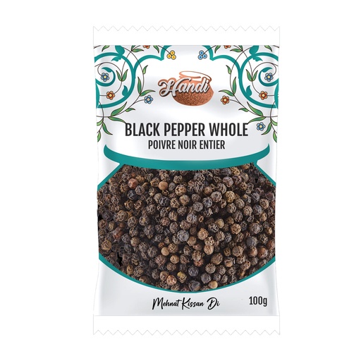 [IN-PEP-BLK] HANDI PS BLACK PEPPER WHOLE 100GM