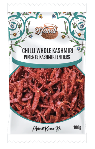 [IN-CHILLI-KAS100] HANDI PS CHILLI WHOLE KASHMIRI 100GM