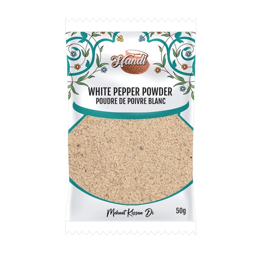 [IN-PEPP-WHITE50] HANDI PS WHITE PEPPER POWDER 50GM