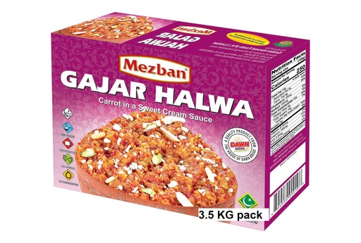 [DN-GAJHAL-3.5KG] MEZBAN GAJAR HALWA IN CATERING PACK 6x3.5KG