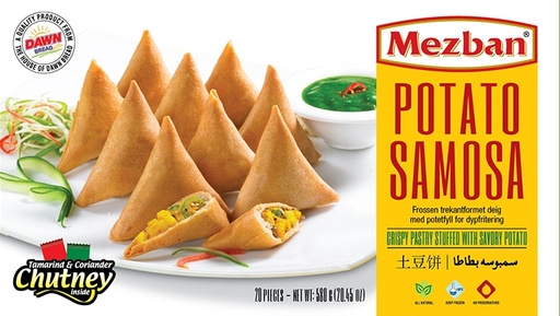 [DN-SAM-POTATO] FZ MEZBAN BX SAMOSA POTATO 20PCS 580GM