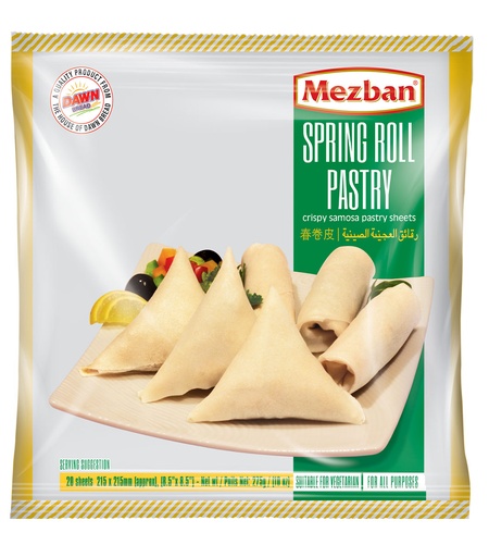 [DN-PATTI-SPRNGRL] FZ MEZBAN SPRING ROLL PASTRY LARGE 20 PC 275GM