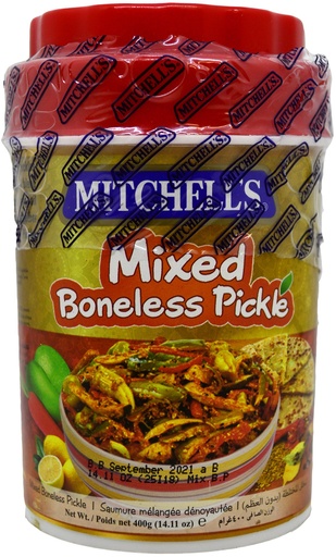 [MCH-400PKL-BLMX] MITCHELL'S BONELESS MIX PICKLE 400GM