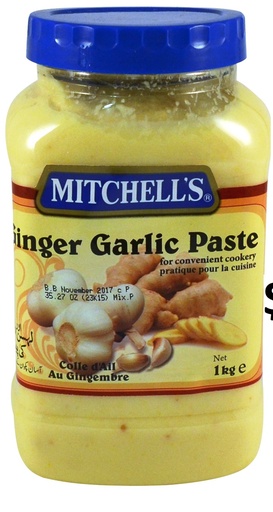 [MCH-LPST-MIX] MITCHELL'S PASTE LRG GINGER & GARLIC MIX 1KG