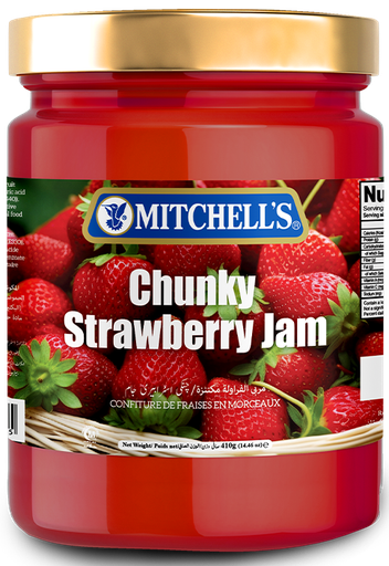 [MCH-JAM-ST] MITCHELL'S JAM STRAWBERY CHUNKY 410GM