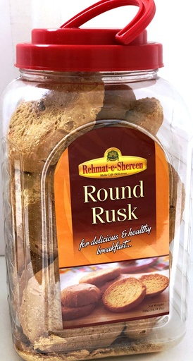 [RA-RUSK-ROUND] REHMAT-E-SHEREEN JAR ROUND RUSK 300GM