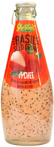 [SHR-BASIL-LYCHEE] SHERBON BASIL SEED DRINK LYCHEE 290ML