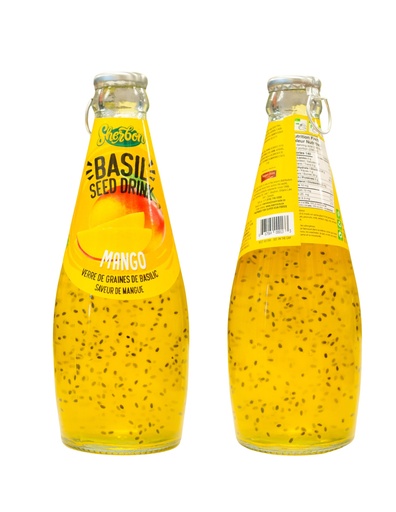 [SHR-BASIL-MANGO] SHERBON BASIL SEED DRINK MANGO 290ML